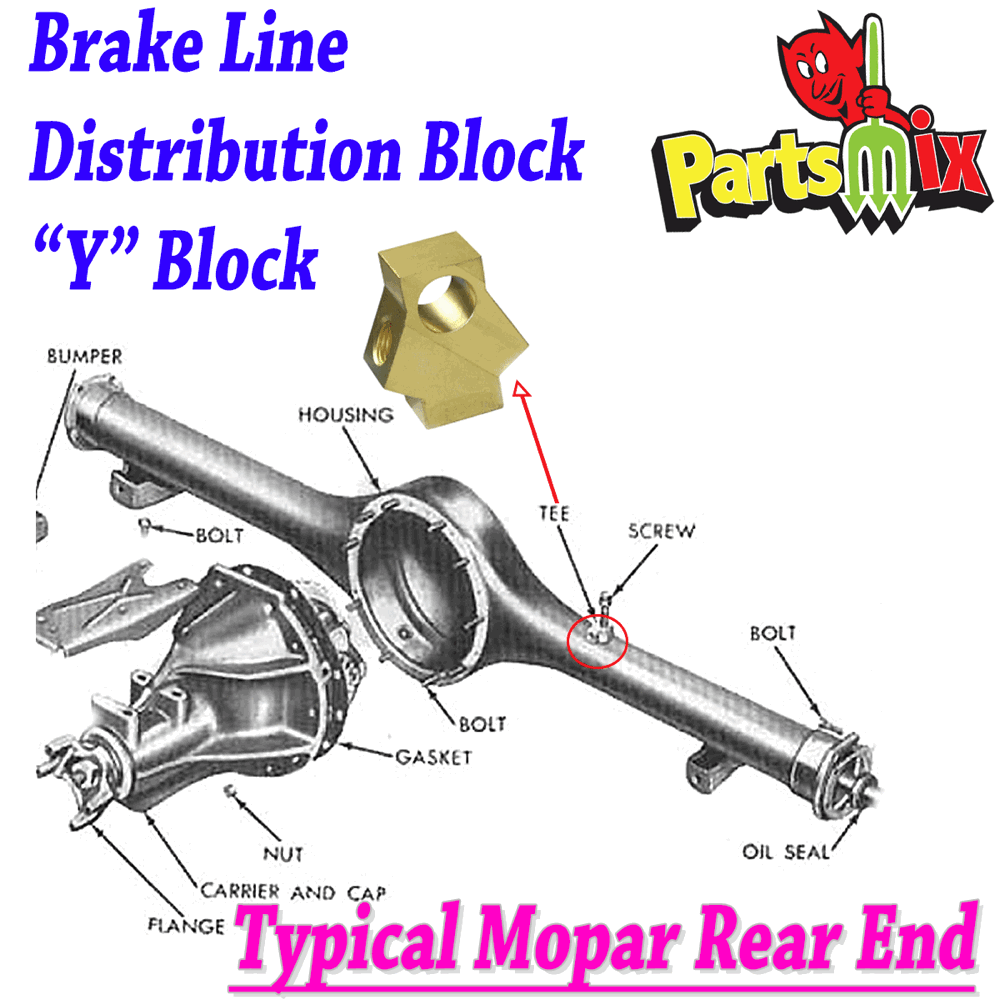 Mopar 70 71 72 73 74 Cuda Challenger Rear Axle Vent Bolt Breather Brake Hose NEW eBay